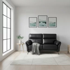 Ivalo 2-istuttava sohva, musta